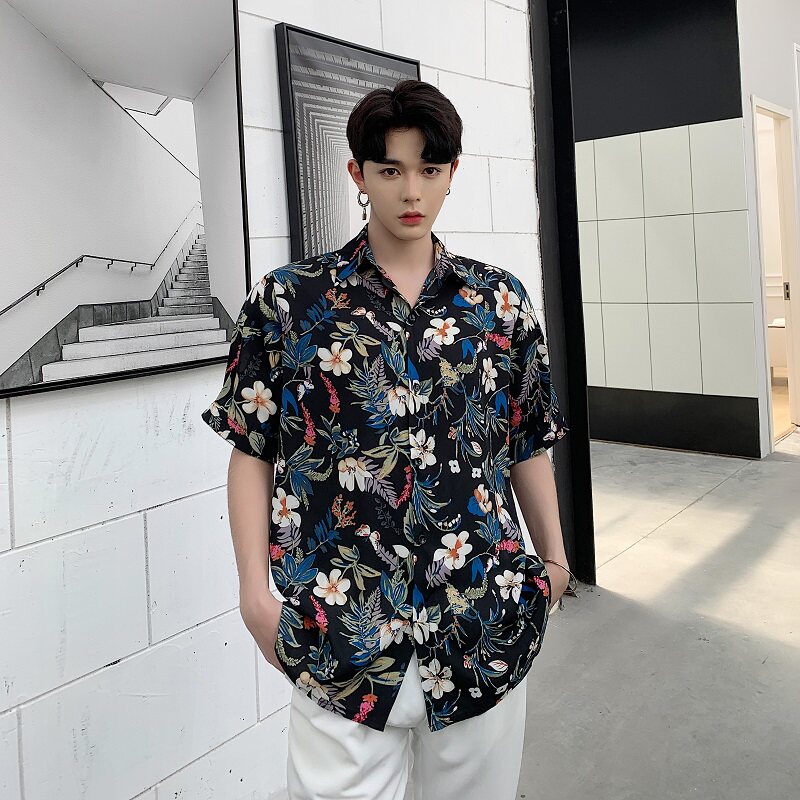 BFY夏季原创个性气质印花短袖衬衣A345-1076-P65图片