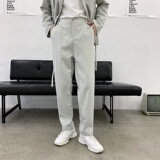 BYF原创米白宽松春秋新款休闲直筒西裤男女可穿A345-1171-P68，男装西裤，电商A345