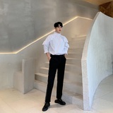 2019BFY春夏原创字母带设计韩版百搭长裤A345-1085-P65，男装休闲裤，电商A345