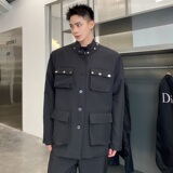 原创设计可拆卸中山装西服外套男春秋小众别致西装A345-1863-P135，男装西服套装，电商A345