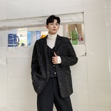 秋冬小香风长袖假二件西服上衣时尚宽松粗花呢外套A345-1130-P135，男装西服，电商A345