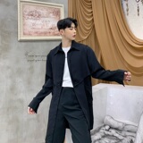 原创二件套可拆卸个性气质马甲燕尾设计男黑衬衣A345-1936-P85，男装衬衫，电商A345