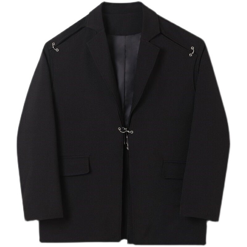 2025年春季新款假二件西服铁环装饰青年流行西装A345-1865-P150,男装西服套装,电商A345