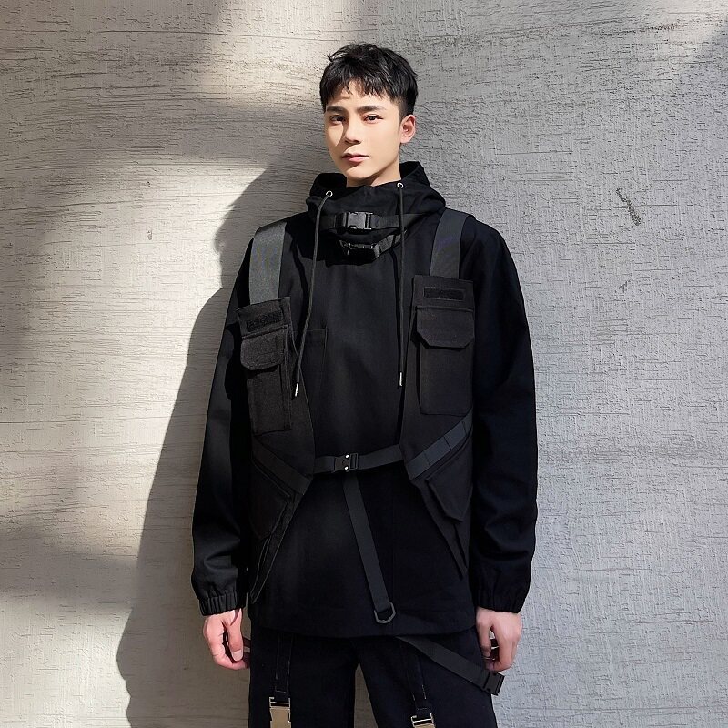 新款战术背心男潮牌多功能口袋工装马甲A345-1978-P75，男装背心/马甲，电商A345