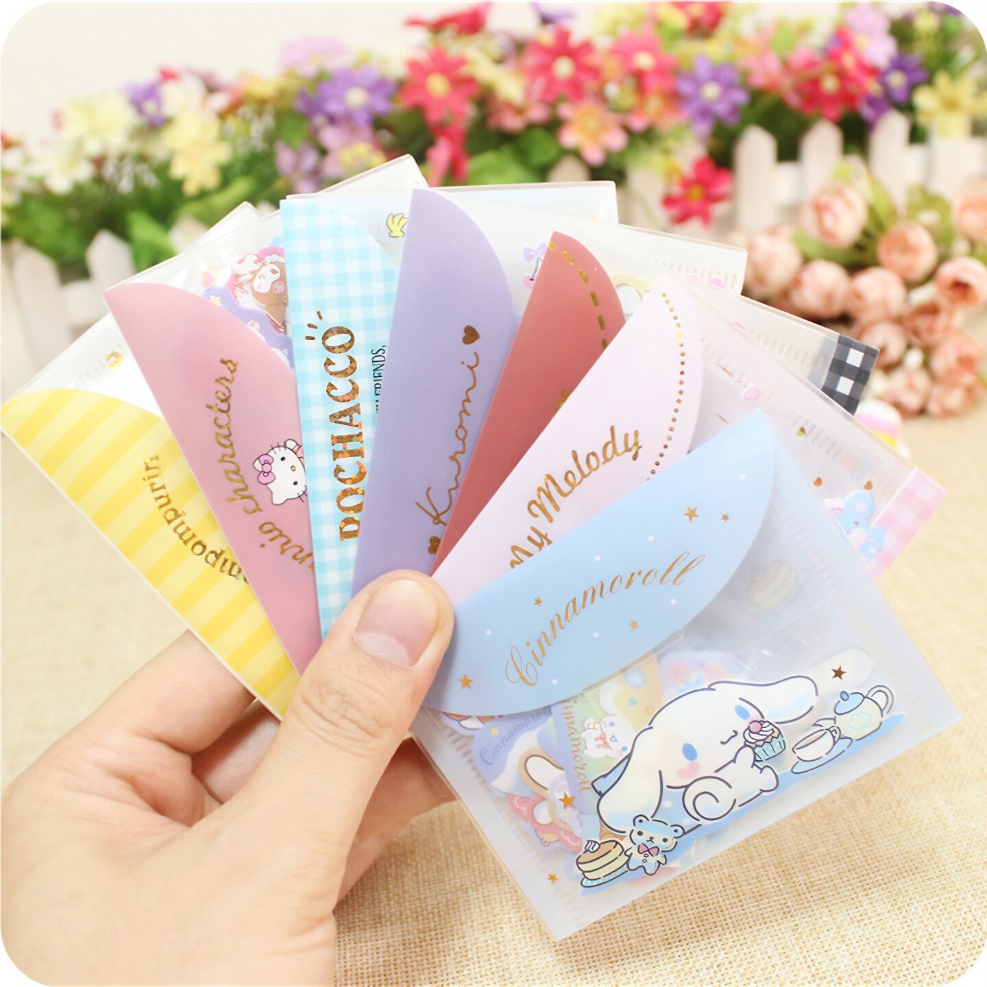 可爱卡通动物纸质贴纸包diy手账日记装饰素材贴纸PVC收纳袋文具贴