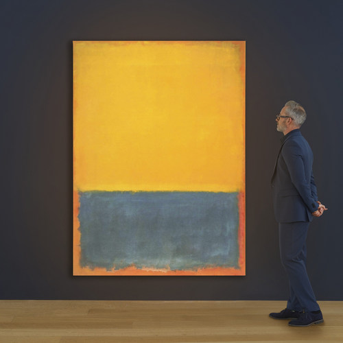 马克罗斯科极简艺术橙黄红装饰画