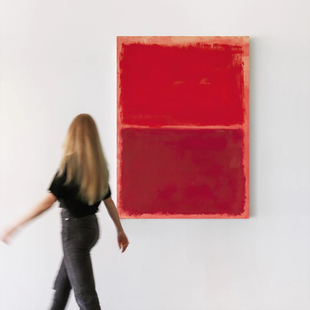 马克罗斯科装饰画红黄蓝色极简艺术高级感玄关餐厅大幅挂画落地画