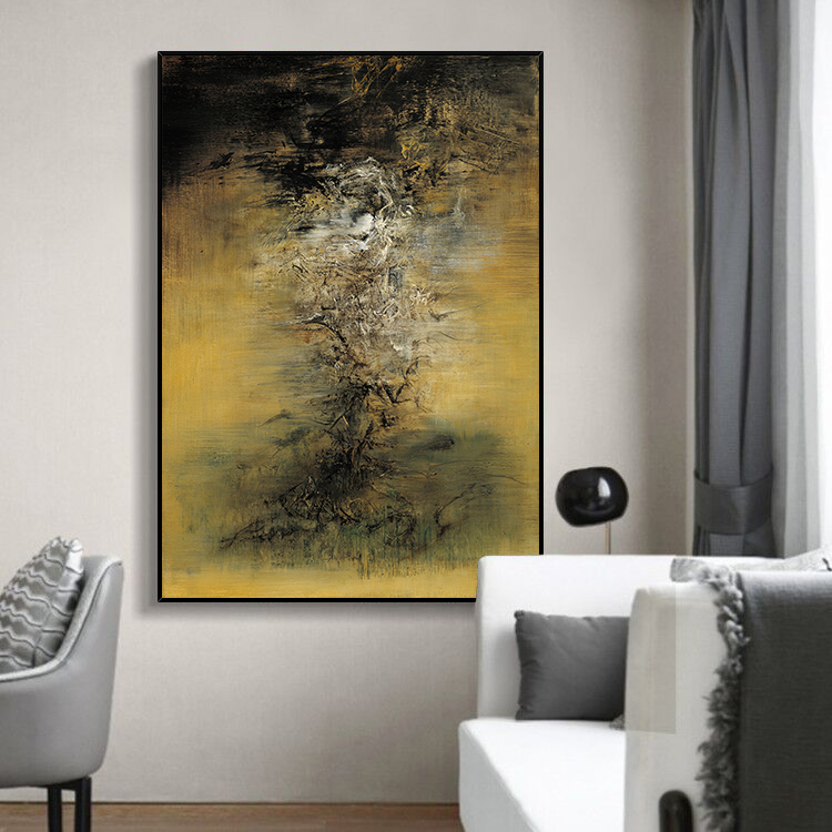 赵无极装饰画新中式意境抽象艺术