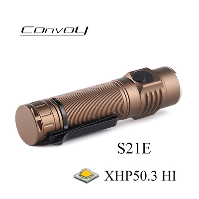 Convoy毛裤沙色S21E XHP50.3 HI 手电筒21700 Type-c户外钓鱼露营