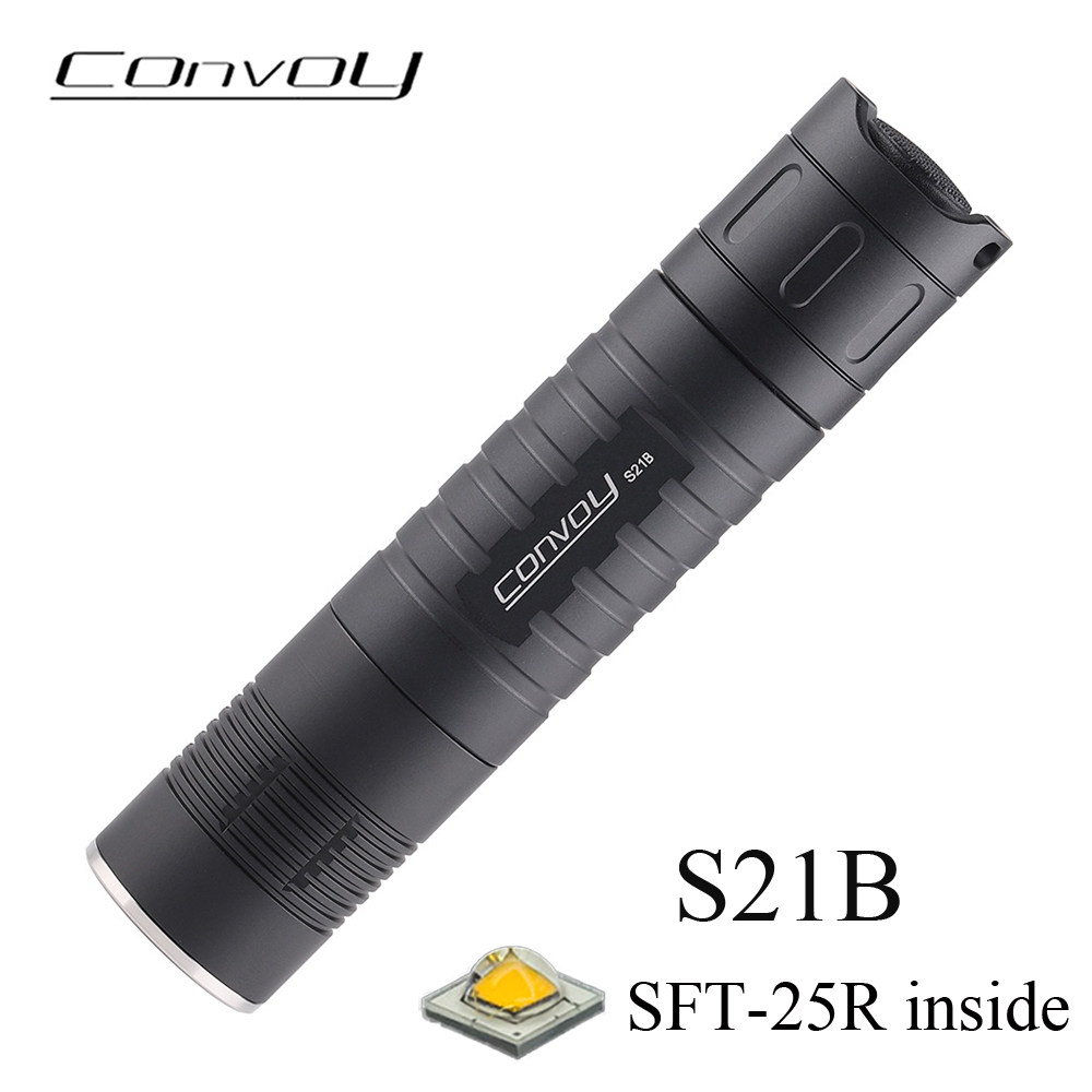Convoy毛裤S21B SFT-25R手电筒21700强光远射钓鱼露营巡逻工作灯
