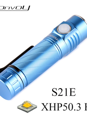 Convoy毛裤蓝色S21E XHP50.3 HI 手电筒21700 Type-c户外钓鱼露营