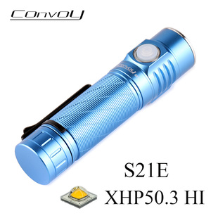 Convoy毛裤蓝色S21E XHP50.3 HI 手电筒21700 Type-c户外钓鱼露营