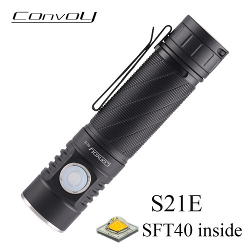 Convoy毛裤S21E强光手电筒SFT40远泛光21700手电Type-C露营徒步灯