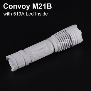 Convoy微弧白M21B 519A Led强光手电筒21700露营钓鱼徒步工作灯