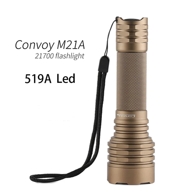 Convoy毛裤沙色M21A配519A Led 21700强光手电筒露营钓鱼登山