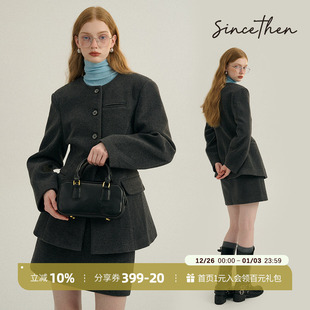 穿搭西装 裙冬季 外套富家千金感两件套女秋冬 小香风套装 sincethen