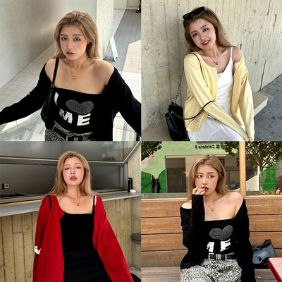 LTGIRL 2025秋季新款韩版三色开衫宽松显瘦百搭休闲短款外套女