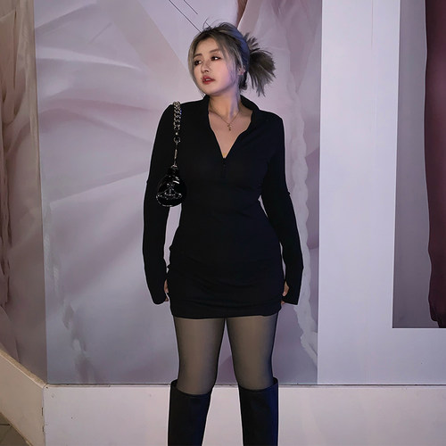 欧美街头辣妹紧身包臀裙