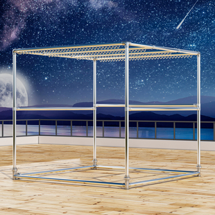 镀锌钢管晾衣架户外大型晾晒落地可移动挂衣架室外防风防锈晒被子