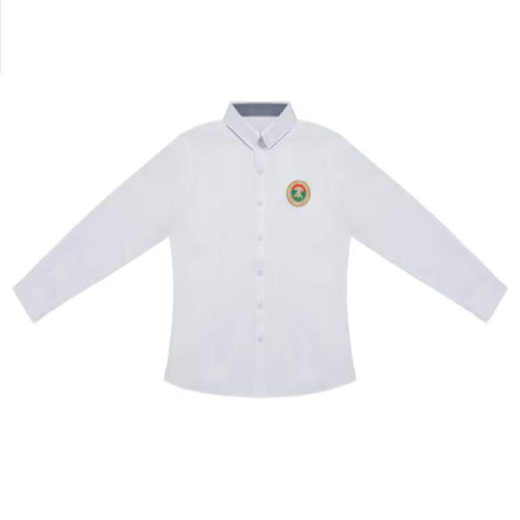 广雅校服礼服衬衣男2025白色长袖衬衫