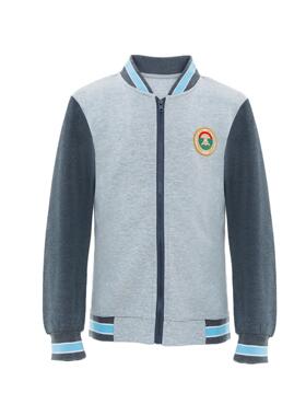 校服冬外套广雅校服灰色男女同款小学初中棒球服上衣