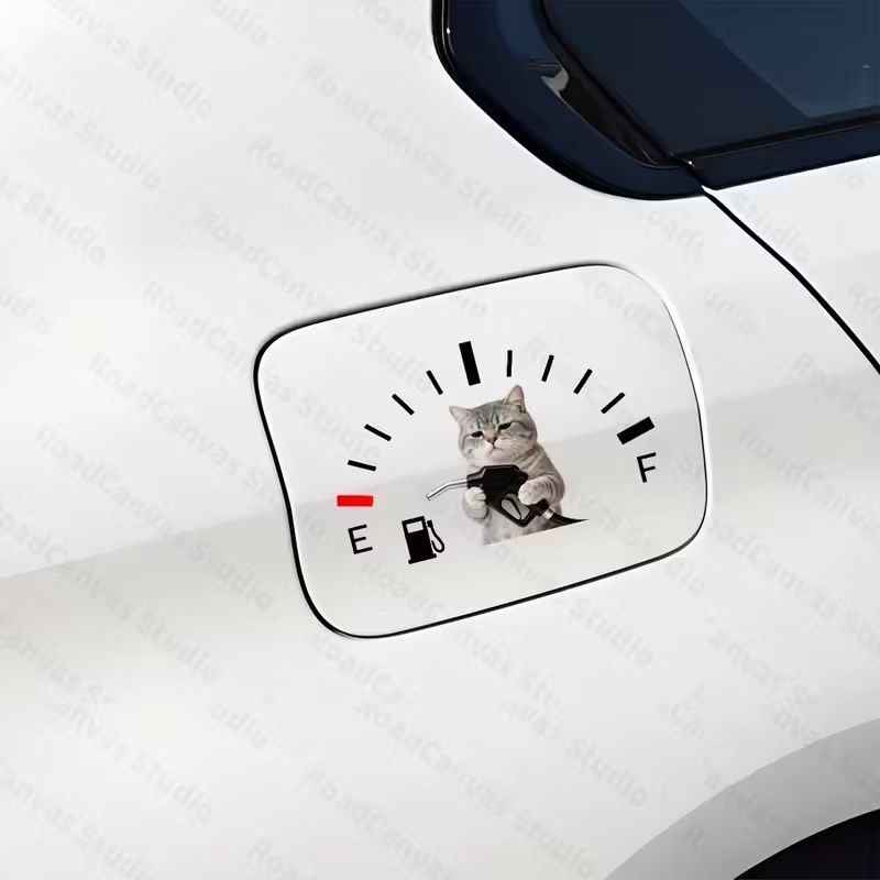 加油猫油箱盖贴车贴装饰