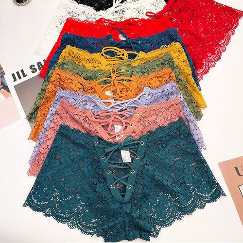 大码蕾丝内裤女胖mm中腰性感无痕