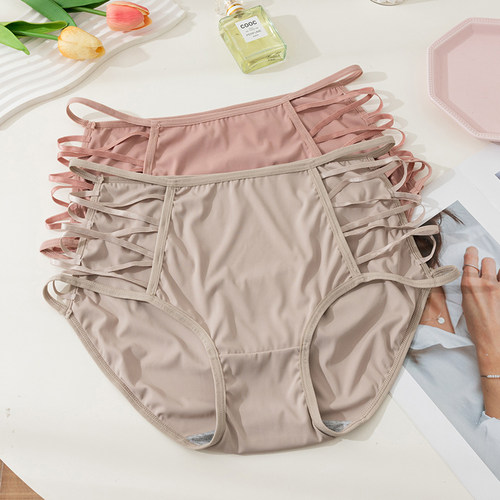 大码性感镂空无痕包臀内裤薄透气