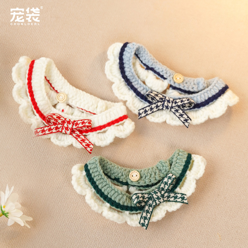 纯手工编织可爱装饰品猫咪项圈
