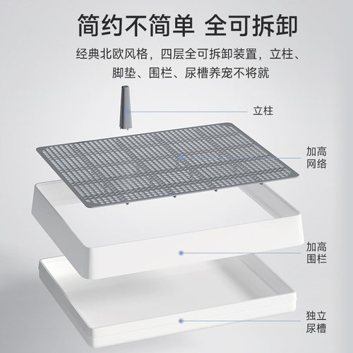 狗狗厕所中大型犬专用尿盆防踩屎超大狗砂盆狗尿盆定点大小便神器