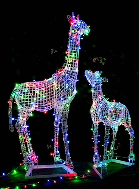 户外梅花鹿不锈钢简约现代