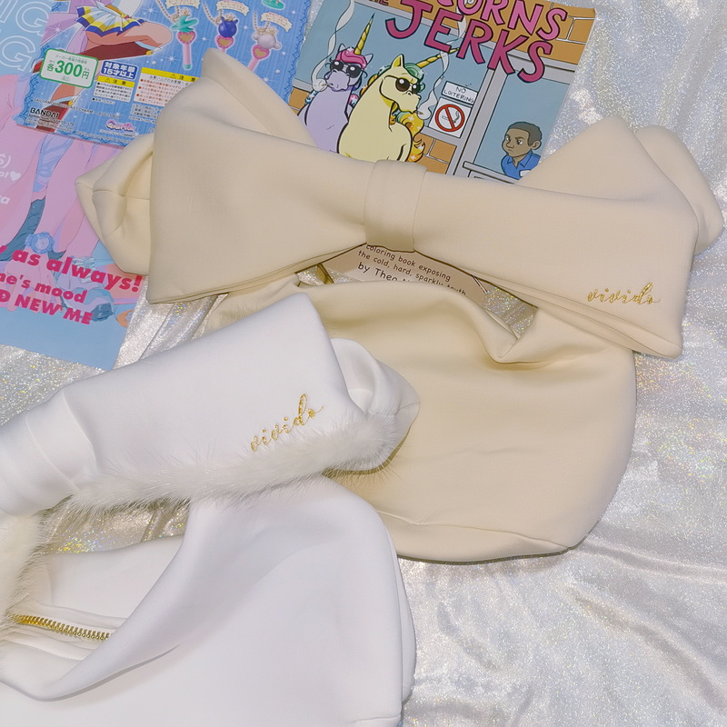 超气质仙女原宿风大蝴蝶结腋下包