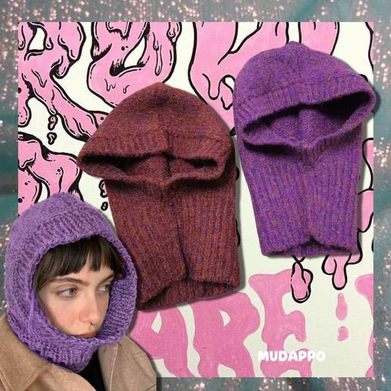 巴拉克拉法彩色点点加厚针织帽