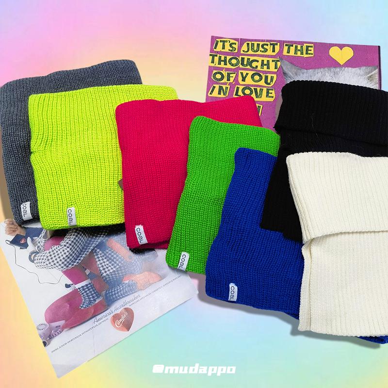 没几条 美国单好货 厚实多色y2k原宿风少女围脖纯色休闲保暖围巾