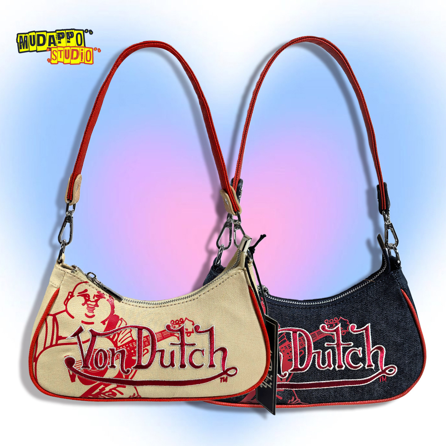 量少 美国单美式复古Y2K甜酷辣妹腋下包刺绣涩谷亚比风单肩手提包,箱包皮具/热销女包/男包,腋下包,淘宝优惠券,粉丝福利购,淘宝优惠卷