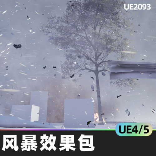 Niagara Storm Fx Pack风暴效果包4.27虚幻UE5暴风雨视觉效果特效