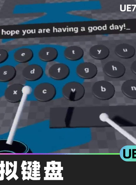 VR Virtual Keyboards虚拟键盘5.3虚幻UE5虚拟现实项目蓝图26字母