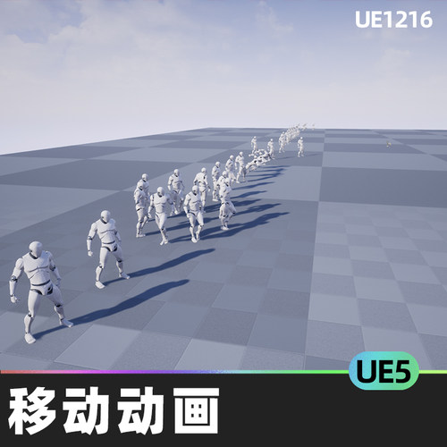 Basic moving animation set动画UE5虚幻5.0人物角色移动跑步基础