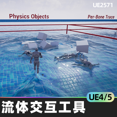 SHADERSOURCE Fluid Interaction Tool流体交互工具4.27虚幻UE5