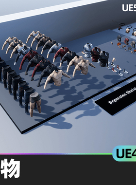 PP801 Character P1人物4.26虚幻UE5角色第三人称射击游戏低聚