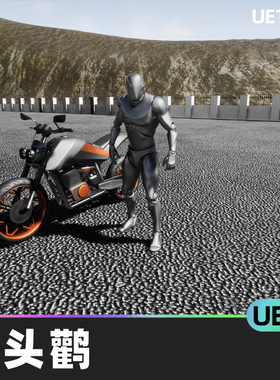 Shoebill鲸头鹳摩托车角色NPC动画VR蓝图运动UE4虚幻4.27游戏资产