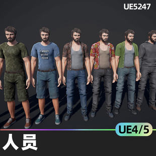 Personnel人员4.26虚幻引擎UE5人物角色套装制服职员可定制蓝图