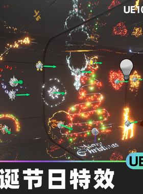 Christmas VFX Particles 圣诞节粒子特效4.27虚幻5.4幻想UE4UE5
