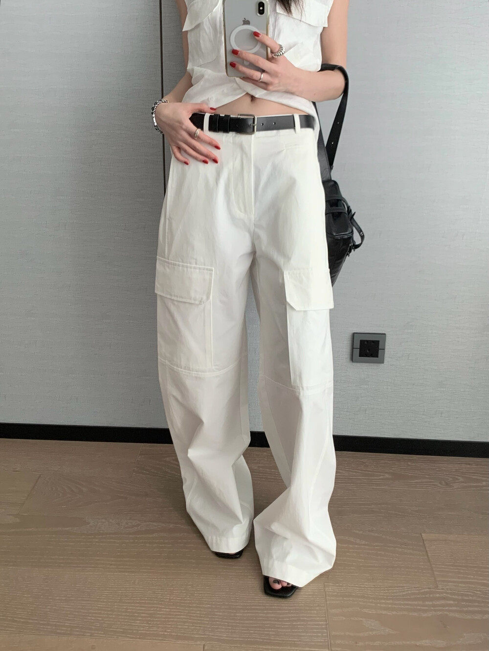 TABLE2026夏季新品工装大口袋显瘦阔腿直筒休闲裤时尚日常工装裤