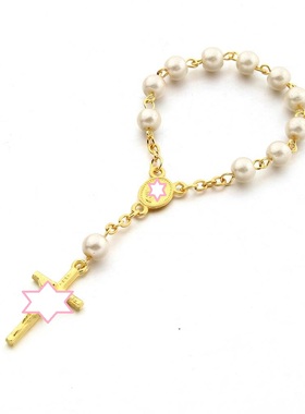 爆款男女通用金色仿珍珠手链