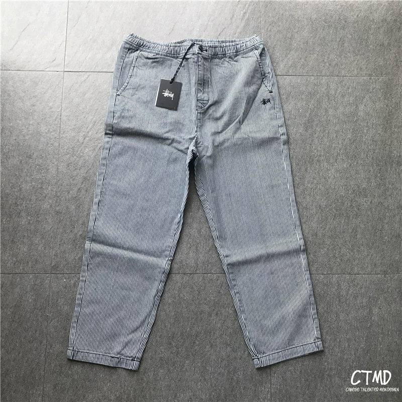"Special Australian version of Stussy Worker Street PANT striped casual workpiece long trousers straight type couple"