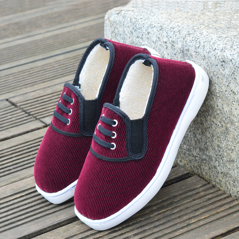 防滑女士妈妈鞋秋冬手工布棉鞋