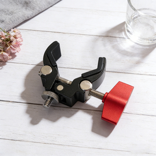 新款 4螺孔支架配件17mm球头通用投影仪相机架金属豌豆 金属蟹夹1