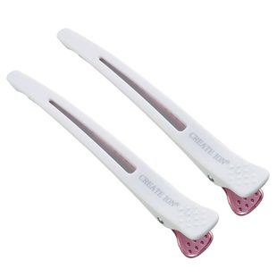 日本進(jìn)口CREATE 吹發(fā)造型配件頭發(fā)分層可用 ION美發(fā)夾無(wú)痕硅膠夾