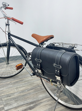 复古自行车单车通用装饰配件皮革防水马鞍包边包挂包鞍座包车尾包